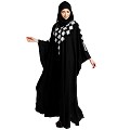 Designer Dubai kaftan abaya with embroidery work- Black Designer Dubai kaftan abaya with embroidery work- Black
